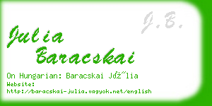 julia baracskai business card